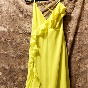 LUXXEL Dress with Slit along the side, M